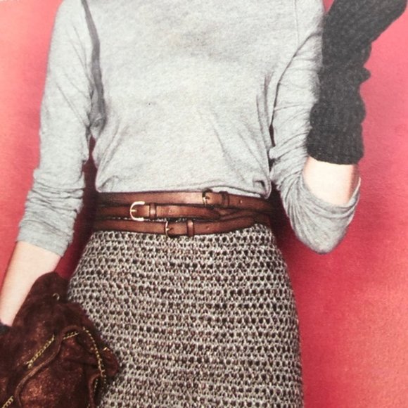 J. Crew Tri Buckle Leather Belt